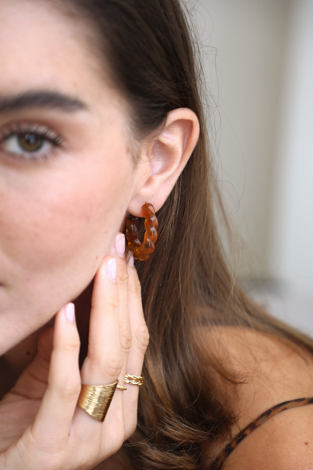 Boucles d'oreilles Roma - Miel - waekura