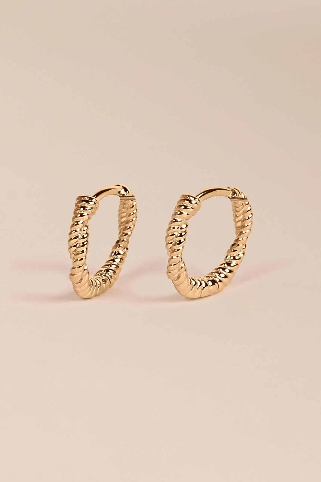 Mini twisted hoop earrings