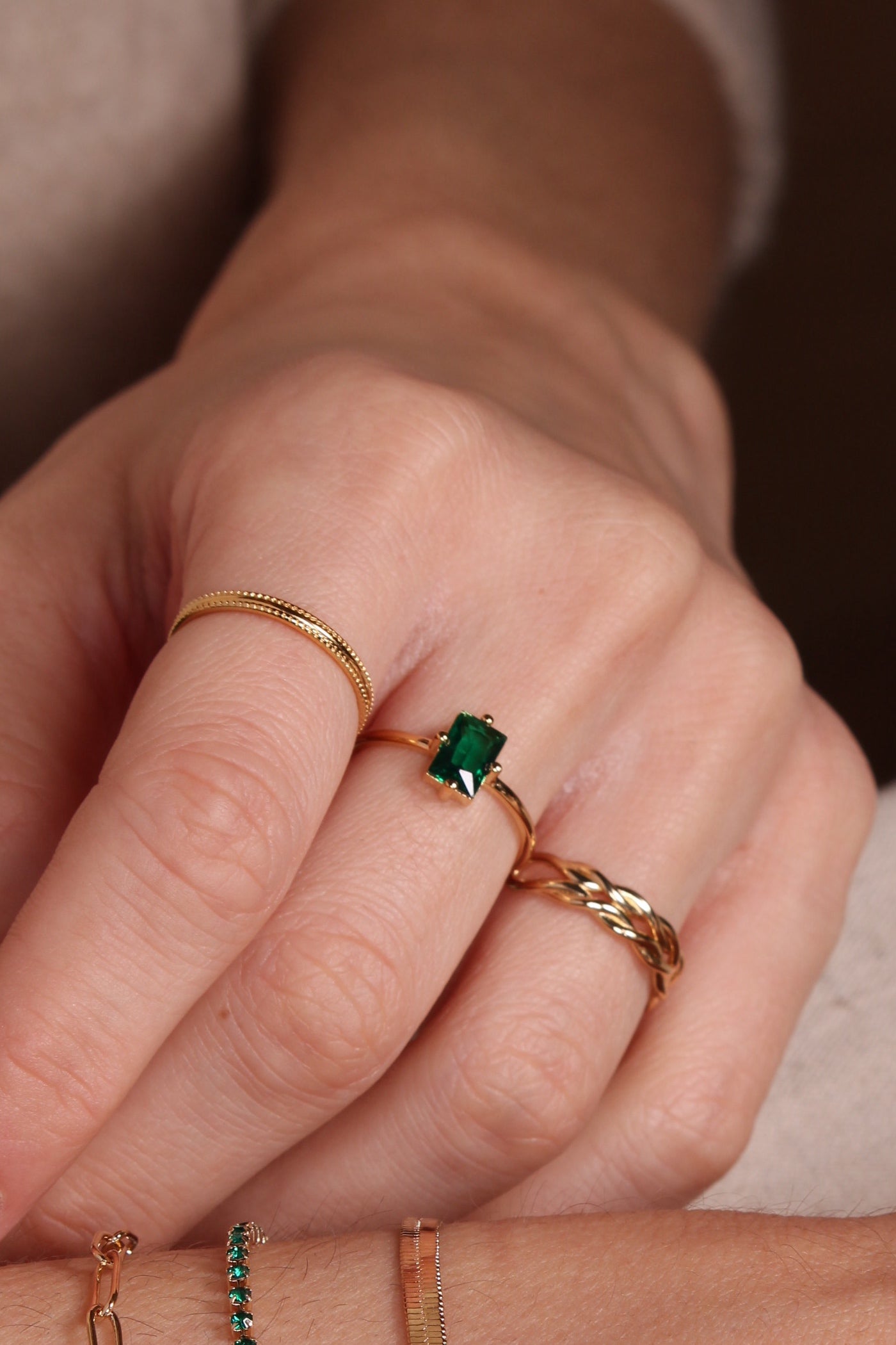 Bague Madeleine Vert - waekura