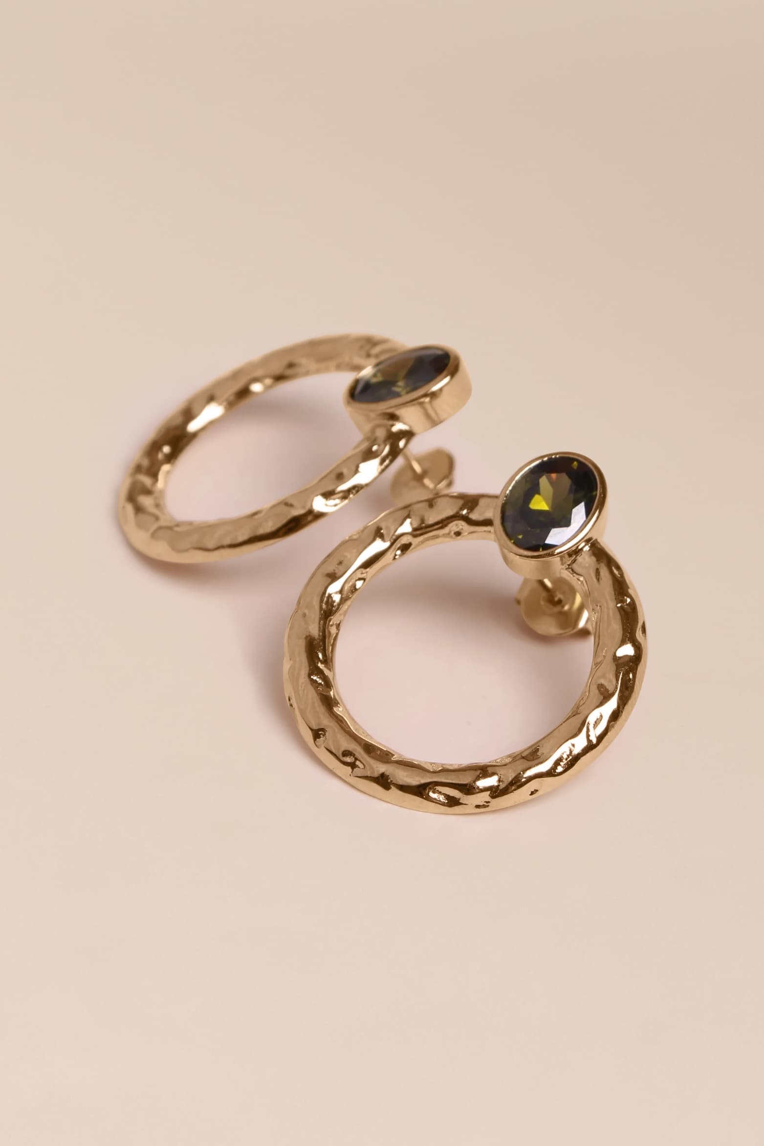 Boucles d'oreilles Alexis péridot - waekura