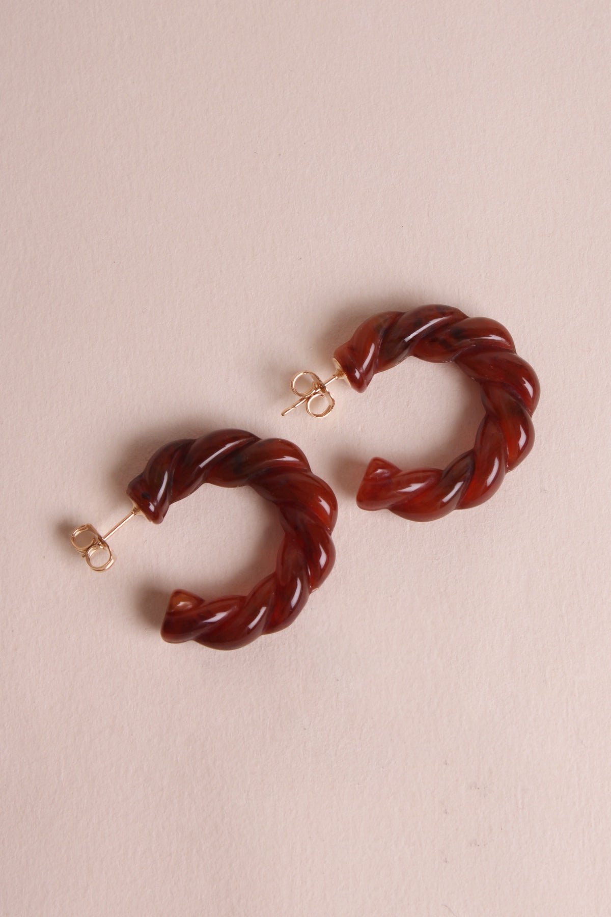 Boucles d'oreilles Roma - Miel foncé - waekura