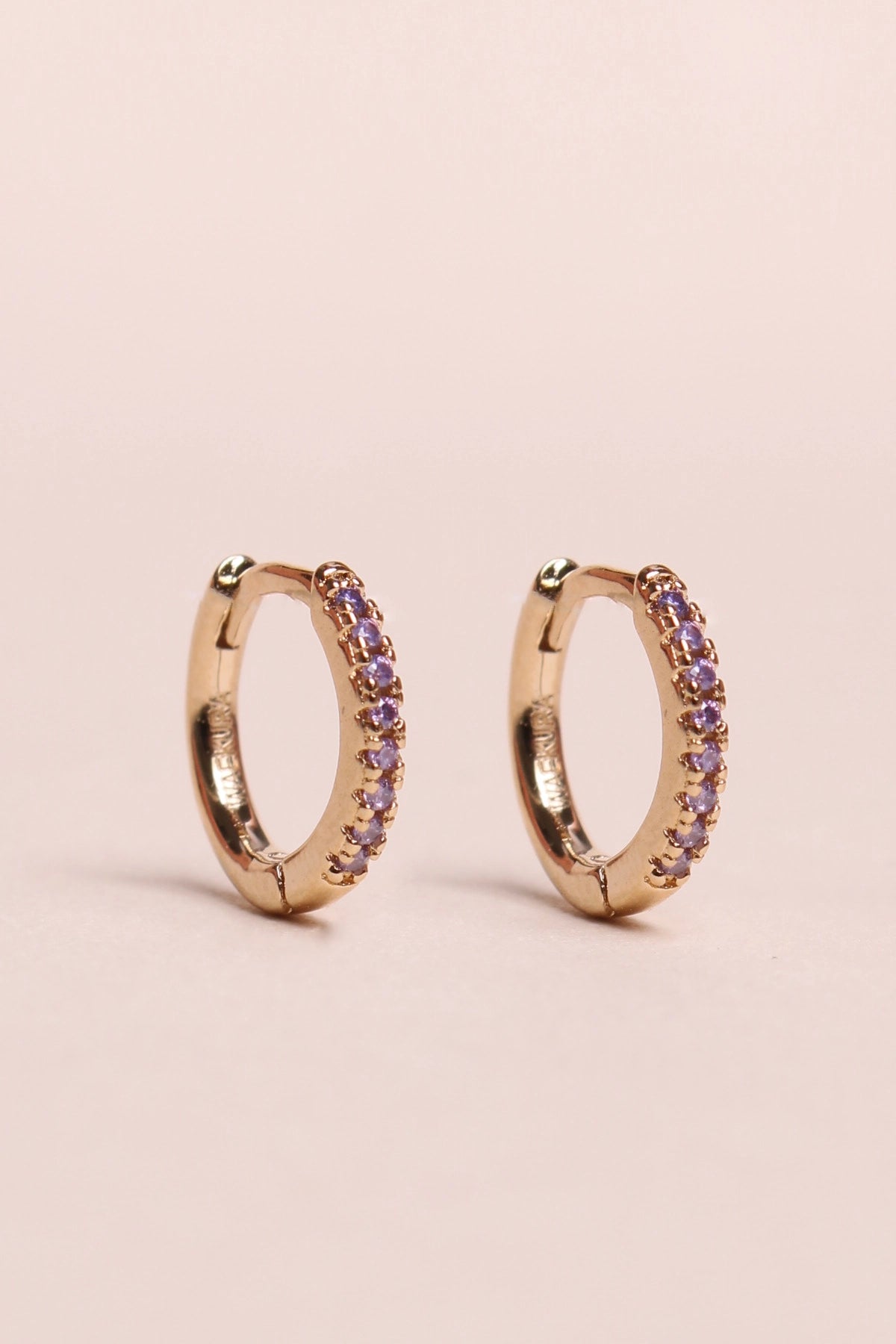 Mini créoles lavande - waekura