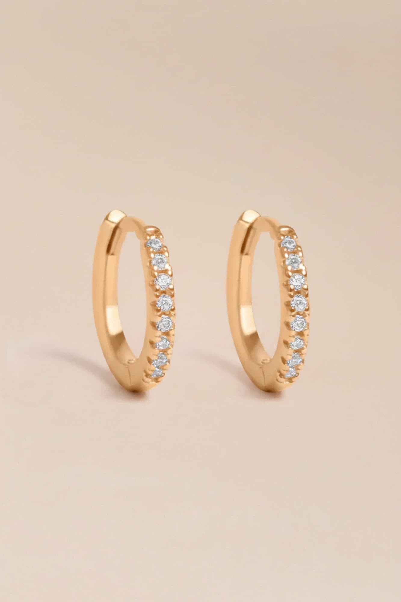 Mini créoles brillantes Cloud (gris clair)