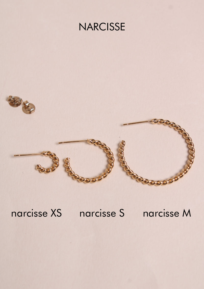 Narcissus earrings M - waekura