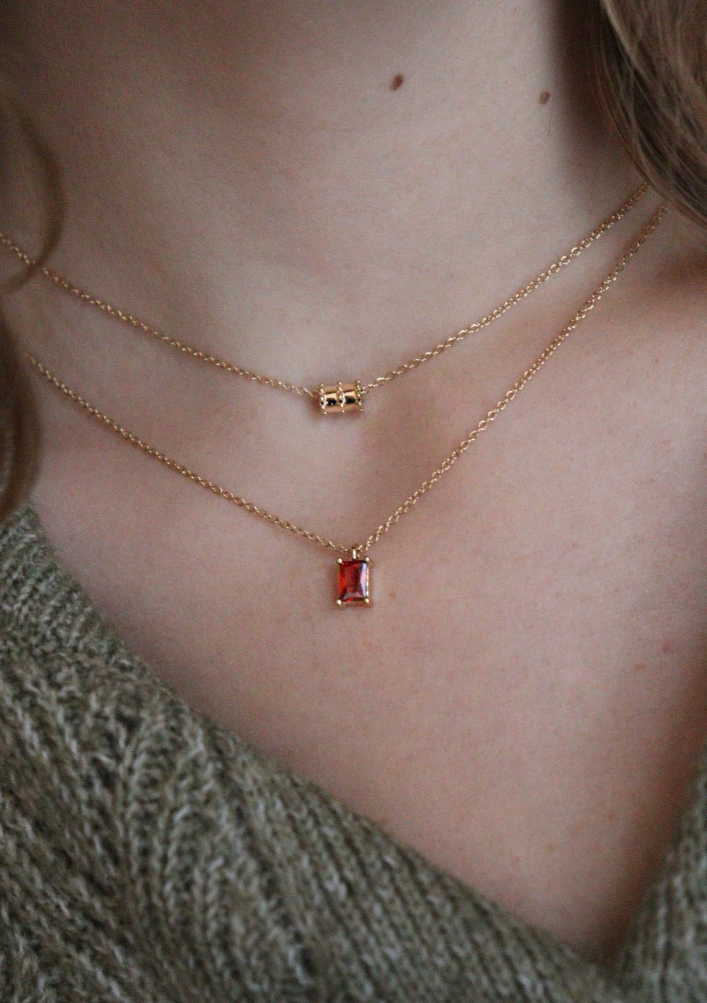 Necklace Oscar - Red - waekura