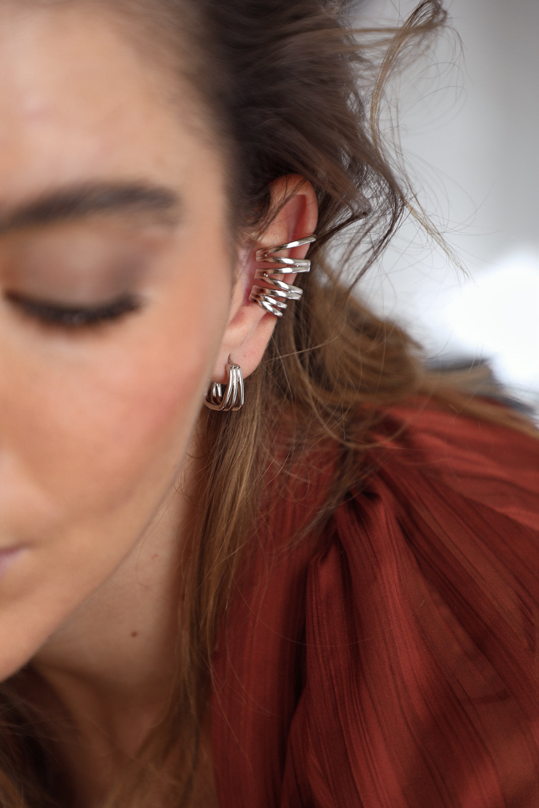 Earcuff Ava - Palladium - waekura