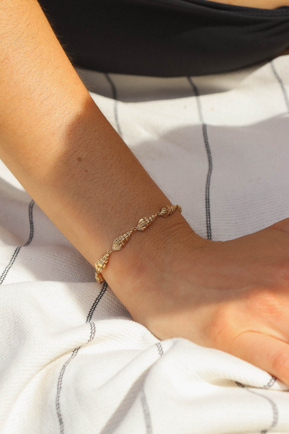 Mini Sienna Stretch Bracelet: Ultra White main image 1