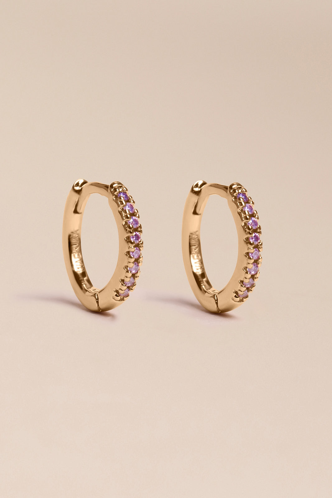 Mini lavender creoles