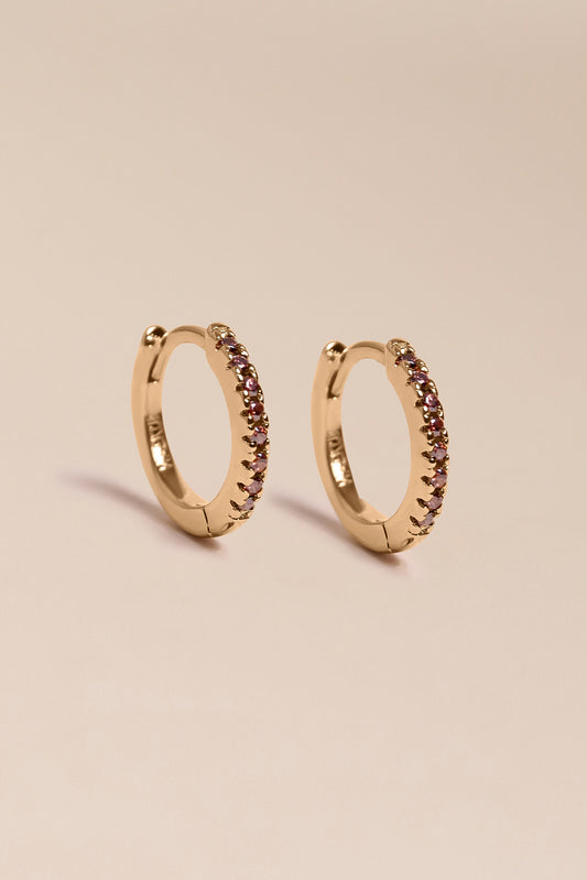 Mini créoles chocolat - waekura