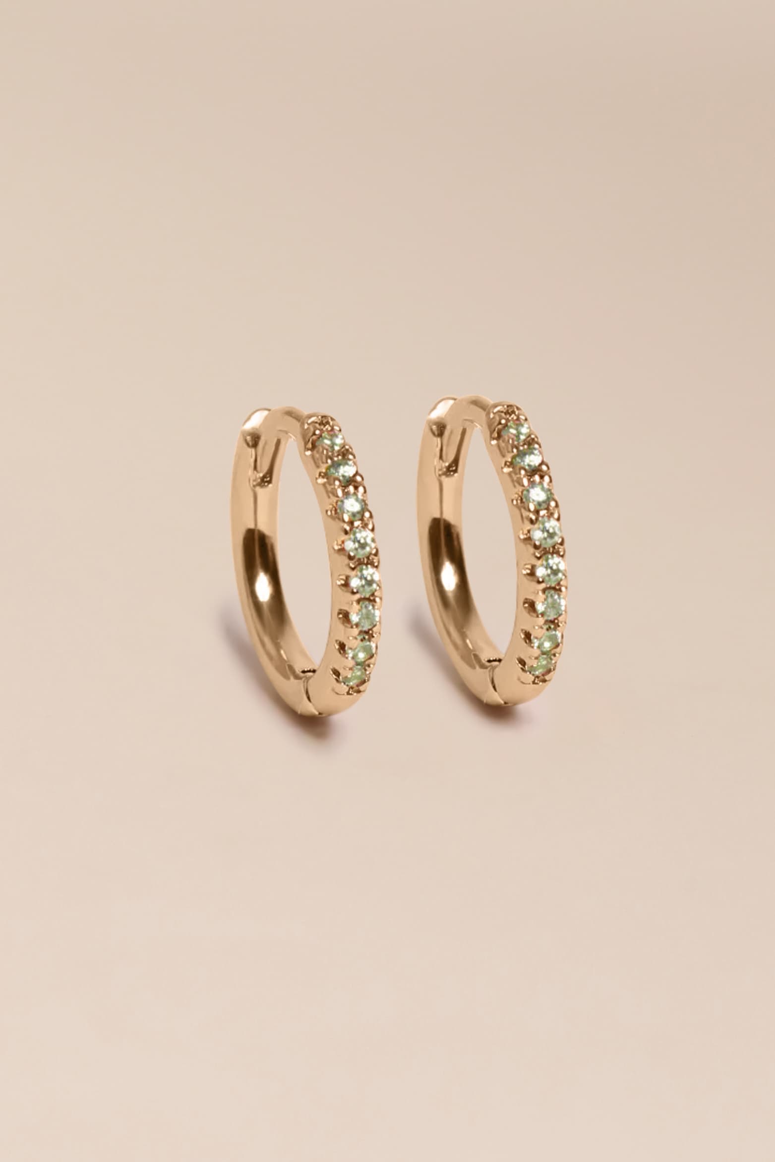 Mini créoles péridot - waekura