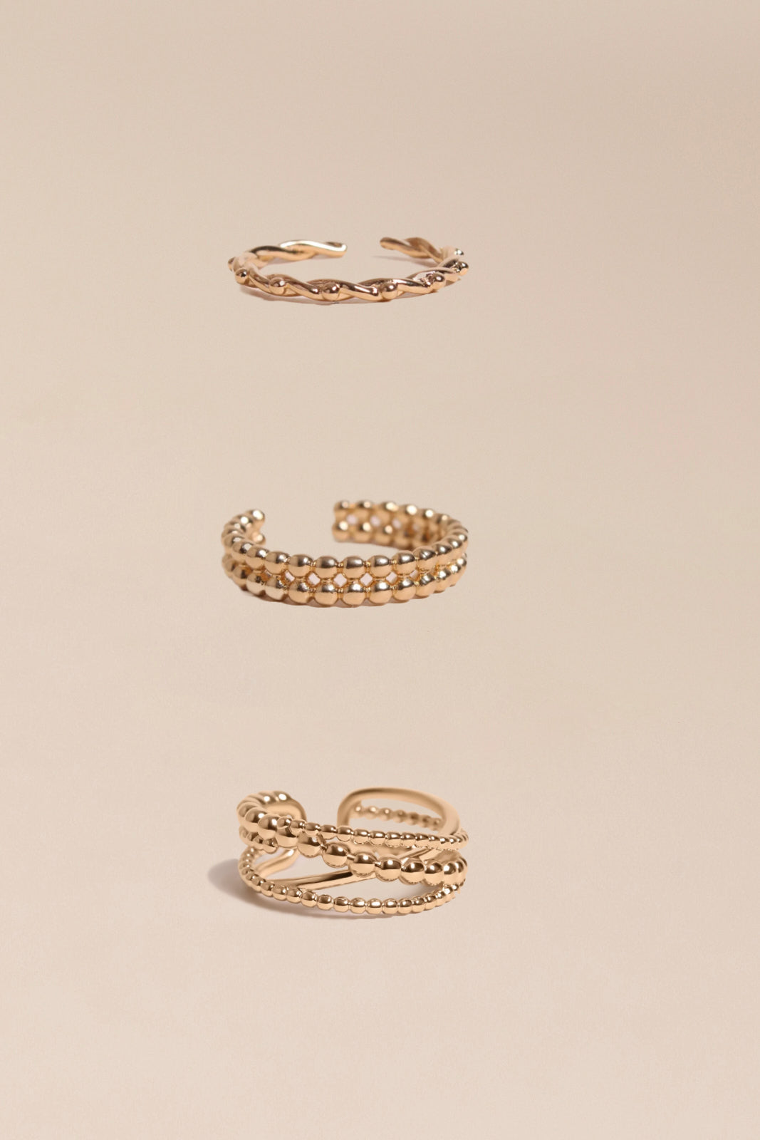 Trio bagues Bertille, Florine, Alex