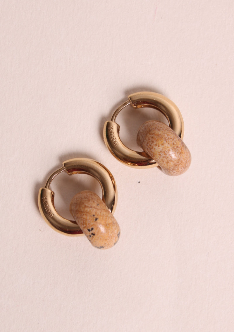 Boucles d'oreilles Tessa - donut jaspe - waekura